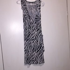 Zebra print sleeveless dress
